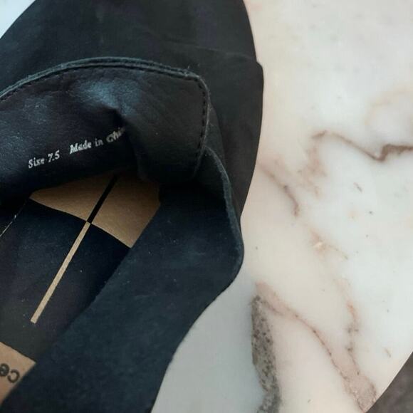 Dolce Vita Cross Front Leather Booties Boots 7.5 Black - Picture 5 of 5